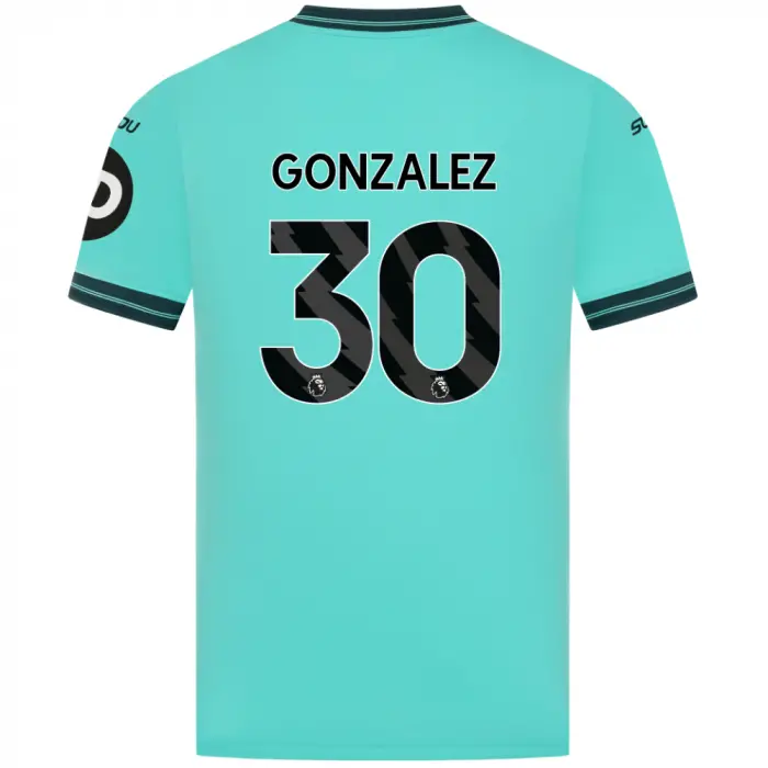 Wolverhampton Wanderers Shirt Store | 2025-26 Wolves Pro Away Shirt – Adult GONZALEZ 30 Collection Wolverhampton Wanderers Official Gear